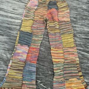 Multicolor Striped Patchwork Pants